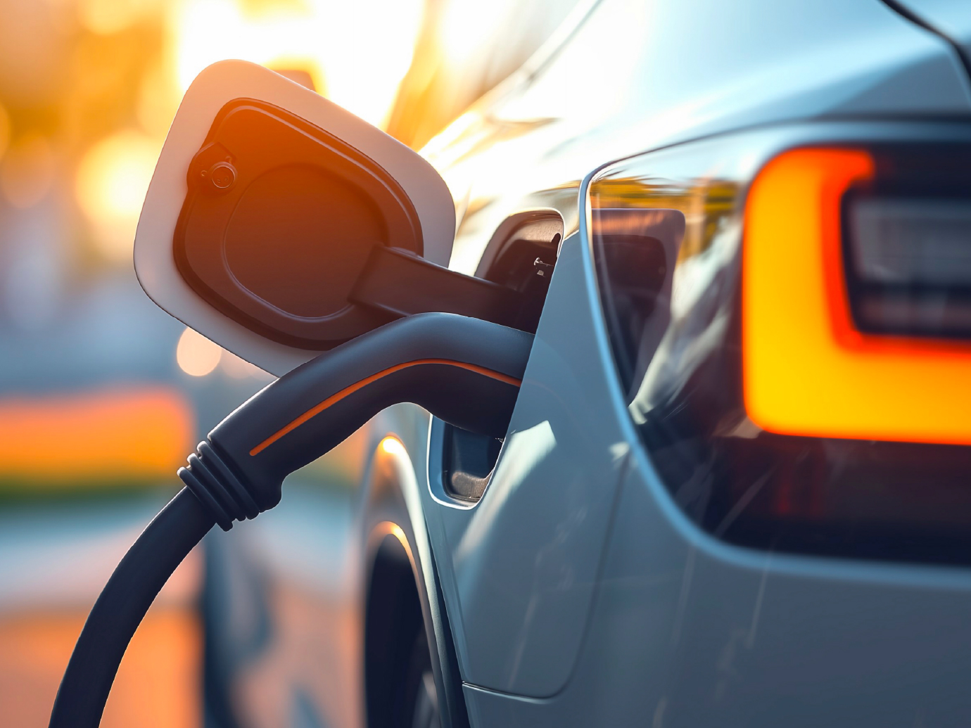 electric vehicle is charging